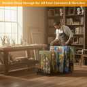 MOOFI Art Storage Rack Storage Organizer for Canvas, Art Drying Rack with Casters and Handle- Paint Drying Rack for Art, Canvas Boards, Frames, Panels, Posters Prints (Moving Handle)