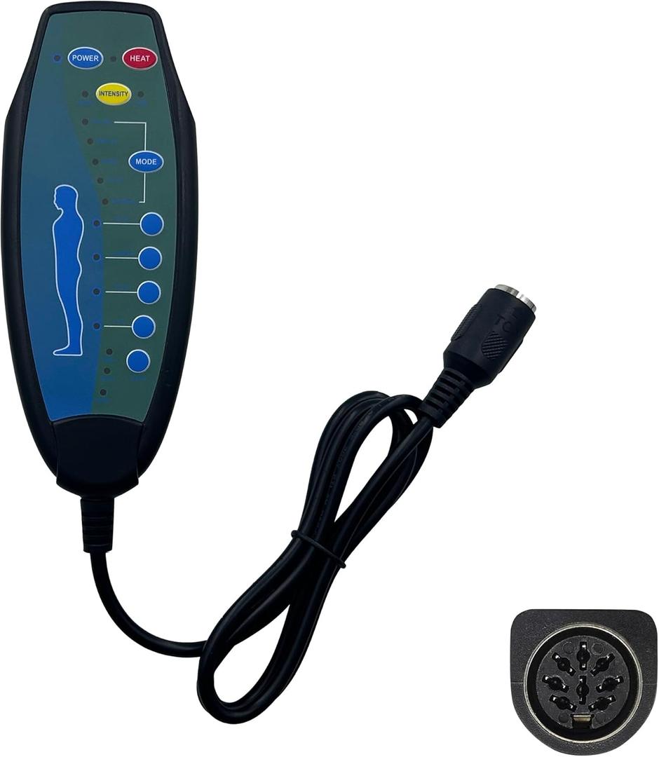 Uetmulik 8 Pin Female Plug Massage Remote Hand Control Controller Replacement for Massage Recliner Sofa Chair