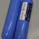 GLACIER FRESH RV/Marine Water Filter with 1 Flexible Hose Protector, Greatly Reduces Bad Taste, Odors, Chlorine and Sediment in Drinking Water, 2 Pack (Blue)