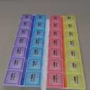 EZY DOSE Monthly (28Day) Pill Case, Daily Medicine Planner, Vitamin Organizer, Supplement Container, One Month, Large Contoured Compartments, Convenient and Easy to Use, Colored Lids, BPA Free