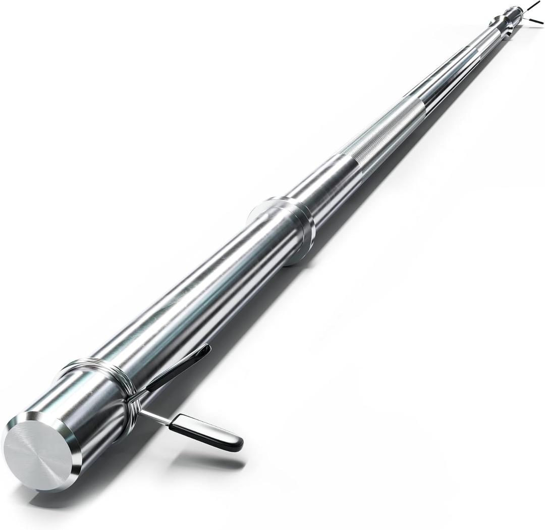 Synergee 1" Standard Barbell – 4.7' Bar, 5.58 kg/12.3 lb, Fits 1" Plates