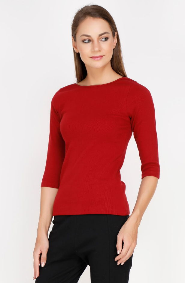 Darong Womens Long Sleeve Boat Neck Top Sexy Backless Slim Fit Basic Tee T-Shirt Ribbed Knit Going Out Tops S