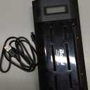 BONAI Smart Battery Charger for AA AAA C D 9V Ni-MH Ni-CD Rechargeable Batteries with Discharge Function and LCD Display Fast Charging - Black