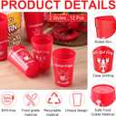 Honeydak 24 Pcs Crawfish Boil Cups 12 oz Disposable Plastic Lobster Cups Bulk Crawfish Boil Party Supplies Seafood Party Favors Lobster Feast Birthday Table Decorations, Red
