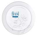 Floral Silver, 16 Salad Plates (7.5") & 16 Dinner Plates (10"), 4/32 Count