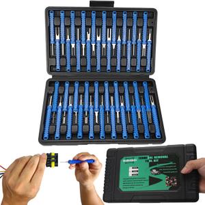 41 Pcs Terminal Pin Removal Tools with Blow-Molded Case - Electrical Pin Removal Tools Automotive Depinning Tool Kit for Automotive & Household Devices Most Connector, Blue