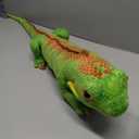 Syhood Lizard Stuffed Animals 37.4'' Realistic Plush Lizard Soft Plush Reptile Gift for Animal Lovers Birthday Easter(Emerald Green Iguana)