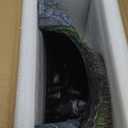 Extra Large Resin Reptile Hideouts Cave Habitat Decor for Reptiles, Amphibians, Fish Tanks and Gecko, Leopard