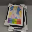 SparklyHome Black Theatre Frames with White Mat, 4 Pack, Holds 5.5x8.5inch Media, Wall or Tabletop Display