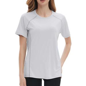 Women's Swim Shirt Rash Guard UPF 50+ UV Protection Quick Dry Athletic Yoga Workout T-Shirt Running Gym Tee Top #0014 (XL)