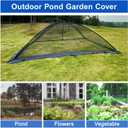 YUEWO 13x17 Ft Pond Cover Dome Netting, Garden Pool Mesh Net Tent Protective with Ropes and Zippers for Pond/Pool/Garden, Protection from Leaves/Predators/Debris/Wildlife