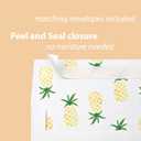 Gooji 4x6 Pineapple Thank You Cards (Bulk 36-Pack) Matching Peel-and-Seal White Envelopes | Assorted Set, Watercolor, Colorful Graphics | Birthday Party, Baby Shower, Weddings, Graduation Blank Notes