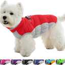 Small Dog Coat,Dog Jackets for Small Dogs,Warm Winter Jacket, Puppy Coat with Harness Built in,Waterproof Dogs Jacket,Puppy Cold Weather Coats,Pet Winter Clothes Snowsuit Shih Tzu Bichon,Red