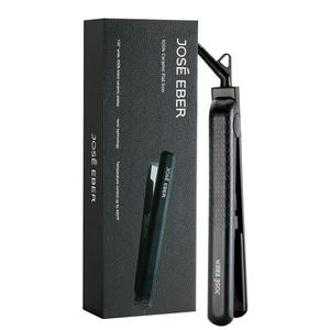 Jose Eber: 100% Pure Ceramic Flat Iron: Black - 1.25" Plates - Heat Temperature Control, Negative Ionic Technology, Professional Hair Straightener