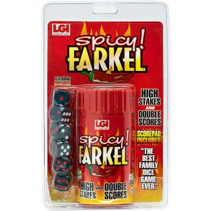 Spicy Farkel Dice Game, High Stakes Family Game Night Fun for Kids & Adults Portable Math Learning Game for Ages 8+ Fast-Paced Educational Dice Game for 2-6 Players Great Travel Gift