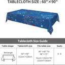 4th of July Fireworks Tablecloth Rectangle Table Cloth Washable Table Cover for Decoration Kitchen Dining Room 60x90 Inch (White6)