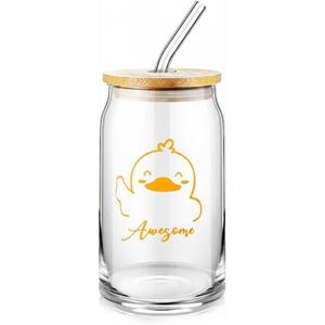 Tioncy Inspirational Appreciation Gifts 16 oz You're Awesome Drinking Cups with Bamboo Lids and Straws for Women Men Teacher Nurse Employee Coworker Friend Thank You Gifts (EXP 11/28/35)