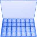 XL Pill Organizer 4 Times a Day, BUG HULL Extra Large Weekly Pill Box Case, 7 Day Vitamin Container Daily Pill Holder for Cod-liver oil, Vitamins, Supplements (Royal Blue)