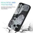 MOWIME Compatible with iPhone 17 Pro Case with Finger Strap, Cute Floral Flower Shockproof Soft TPU Protective Cover for Women Girls, Slim Anti Scratch Case for iPhone 17 Pro 6.3 Inch, Black