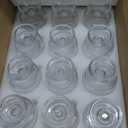 QAPPDA Glass Dessert Bowl Set of 12,Clear Footed Ice Cream Cups 300ml,Premium 10 Ounce Glass Prep Bowl Trifle Party Bowl Glasses Dessert Cup for Sundae,Snack,Cereal,Fruit