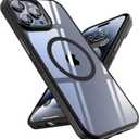 SUCGLES for iPhone 15 Pro Max Case with MagSafe, N56 Ultra Strong Magnet, 12FT Drop Protection, Anti-Yellowing, Magnetic Slim Phone Case, Black