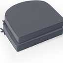 Outdoor Chair Cushions Set of 2: Waterproof & Fade Resistant Patio Furniture Cushions - 19 x 19 x 2 Inch Non Slip Round Corner Seat Cushion Pads with Removable Cover for Garden Yard Lawn, Dark Grey