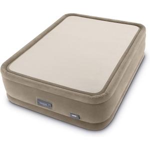 Intex PremAire ThermaLux Air Mattress with Digital Comfort Internal Pump, Queen, 20in Bed Height, Tan