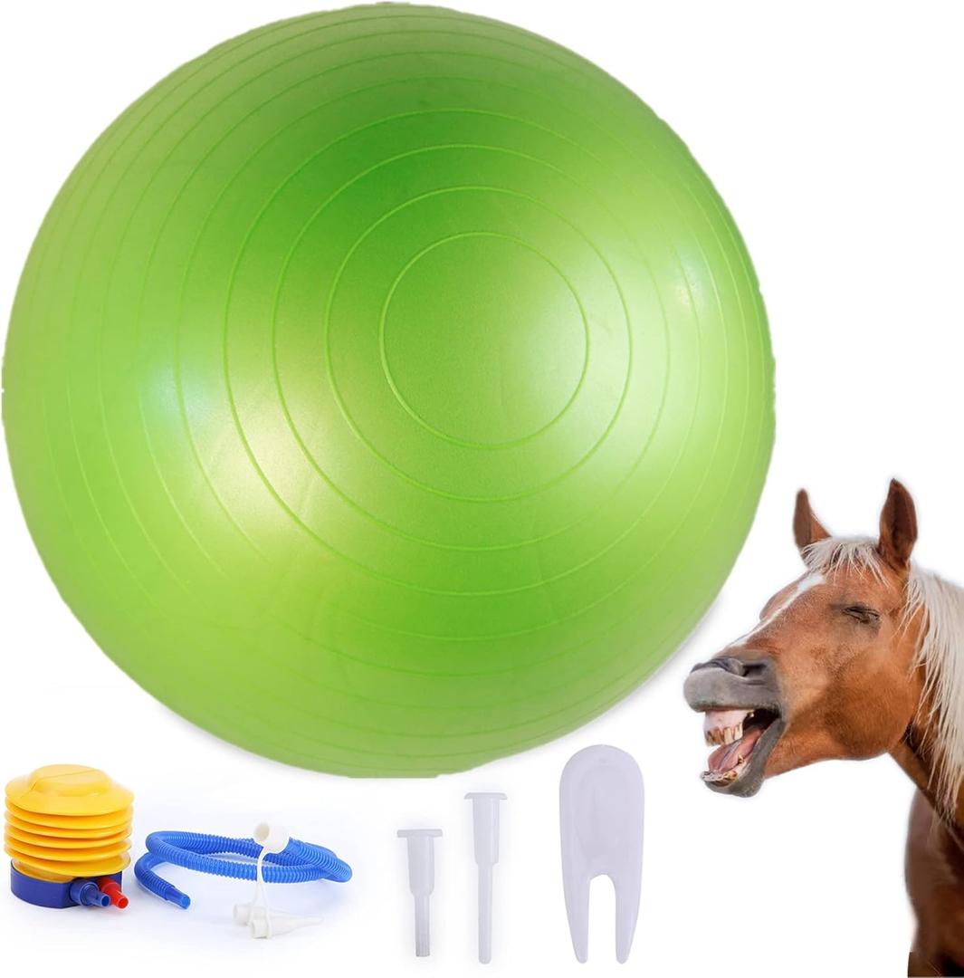 40 Inch Horse Ball Toy Mega Herding Ball Giant Horse Soccer, Pump Included (Green)