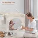 Obee Odee 4 in 1 Baby Bassinet, Pack and Play, Bedside Crib Sleeper, Diaper Changer - Comes with Mattress, Mosquito Net, Bottom Storage and Toy Bar for Newborn to Toddles