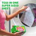 Gain Super Sized Dryer Sheets, Laundry Fabric Softener, Happy, 65 Count