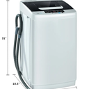 Giantex Full Automatic Washing Machine, 2 in 1 Portable Laundry Washer, 8.8lbs Washer and Spinner Combo, 1.04 cu.ft 10 Programs Built-in Drain Pump, Energy Saving Top Load Washer for Apartment Dorm