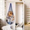 Amdermi Stuffed Animal Storage Toy Hammock Corner Hanging Net for Stuff Animal Storage Macrame Toy Display Plushie Toy Holder-Wall Hanging Net for Kid Bedroom Decor Playroom Organizer (Blue)