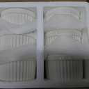 MALACASA Ramekins 8 oz Oven Safe, Porcelain Creme Brulee Ramekins Pudding Custard Cups Ceramic Souffle Dishes Ramakan Ramiken Ramicans Baking Bowls Set of 6, White, Series RAMEKIN-DISH