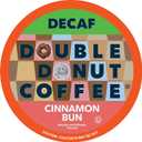Double Donut Flavored Decaf Coffee, Decaf Cinnamon Bun Coffee, Decaf Coffee Pods for Keurig K Cups Machines, Hot or Iced Coffee, Single Serve Cinnamon Coffee in Recyclable Pods, 80 Count Value Pack, BBD 09/15/2025
