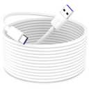 iMangoo USB A to USB C Power Cable for CCTV Camera, 16FT Type C Long Power Extension Cord for Tapo/TP-Link for Xiaomi/Mi for eufy Security Camera Outdoor Indoor Cord with 10 Wire Clips Nails White