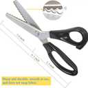 Hui Tong Strong & Sharpe Pinking Shears,Pinking Shears Scissors for Fabric, Serrated and Scalloped Scissors Fabric,3mm,5mm,7mm (Scalloped 7mm)