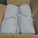 IBUYKE 11.8 H Folding Footrest Stool, Rectangle Small Foot Stool Accent Ottoman for Lazy Chair, Modern Portable Ottoman Foot Rest for Living Room Bedroom, Grey WBD020G