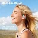 Xmenha F22 Blue Single Bluetooth In Ear Wireless Bone Conduction Headphones with Earhook, Open Ear Bud, IPX5 Water Resistant, 15H Playtime, Bluetooth 5.3