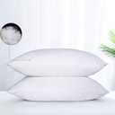 FLXXIE 2 Pack Small Cotton Down Alternative Pillows, Super Soft and Breathable Small Pillows for Sleeping, Travel, 13x18 Inches