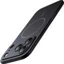 JETech Magnetic Slim Case for iPhone 17 Pro 6.3-Inch, Compatible with MagSafe, Ultra-Thin Lightweight Minimalist Phone Cover with Matte Finish and Full Camera Lens Protection (Black)