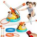 Billeeit 2in1 Musical Jump and Toss Ring Game Toy, Indoor and Outside Jump Toy for Kids Ages 48 and Toddler 13, 35, Christmas Boys and Girls Birthday Gift w/4 Speeds and Remote Control