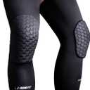 Basketball Long Knee Pads for Kids Youth Adults Padded Compression Leg Sleeves for Volleyball Football 1 Pair
 (Medium, Black)