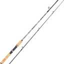 Sougayilang Spinning & Casting Rods, Strong Carbon&Glass Composite Fishing Rod with Stainless Steel Line Guides for Bass, Trout, Panfish, Catfish (6'0" M- M Fast- 2piece)