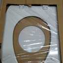 Bemis 1500EC Durable Wooden Toilet Seat, Easy Clean Hinges, Made in USA, Elongated, White