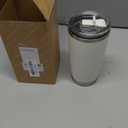SILICANICE 20oz Hygienic Insulated Tumbler — 100% Leakproof Lid with Removable Spout & Straw, Reinforced Vacuum-Protection Base, Cup Holder Friendly, for Iced Coffee, Smoothie/Water on the Go - Cream