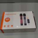 Wireless Microphones, Professional UHF Metal Dual Handheld Cordless Dynamic Mic System with Rechargeable Receiver, 1/4" Output, 160ft Range, Auto Connect for Karaoke, Party Singing, Church, Speech, DJ