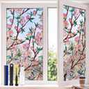3D Rainbow Window Privacy Film, Decorative Stained Glass Static Cling Window Tint, Non-Adhesive Heat Control Window Film for Home Glass Windows 29.5"x157"