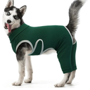 Kuoser Dog Surgery Recovery Suit, Professional Dog Surgical Suit for Back Legs, Soft Dogs Recovery Sleeve to Prevent Licking Biting Wounds, Dogs Onesie After Surgery Elbow Protector, Green XL