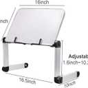 Extra Large Adjustable Book Stand for Bed and Sofa - Multifunctional Laptop Holder With Page Clips, Ergonomic Multi-Height Angles, Portable for Heavy Textbooks and Cooking