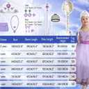 Elsa Dress for Girls Purple Princess Costume for Kids Cosplay with Wig for Halloween Party (Purple)